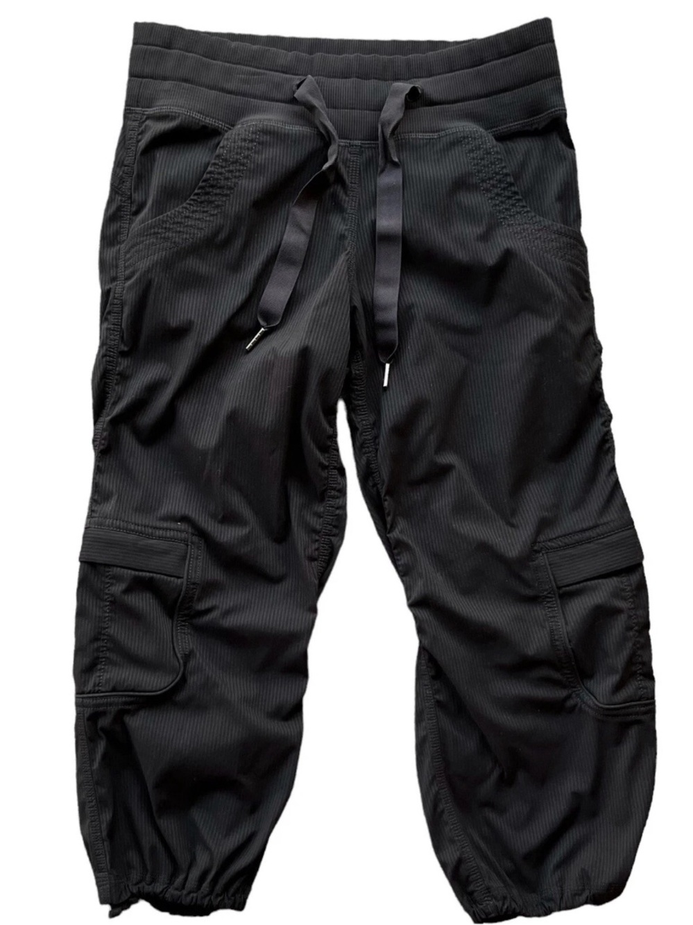 Lululemon Dance Studio Cargo Crop Pants Black Cargo Capri Joggers Sz 10